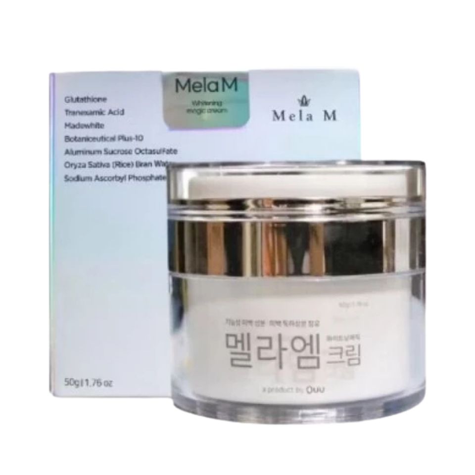 Kem Dưỡng Trắng Mela M Whitening Magic Cream 50g - Làm Mờ Thâm Nám, Tàn Nhang, Dưỡng Sáng Da, Giảm Sạm Màu