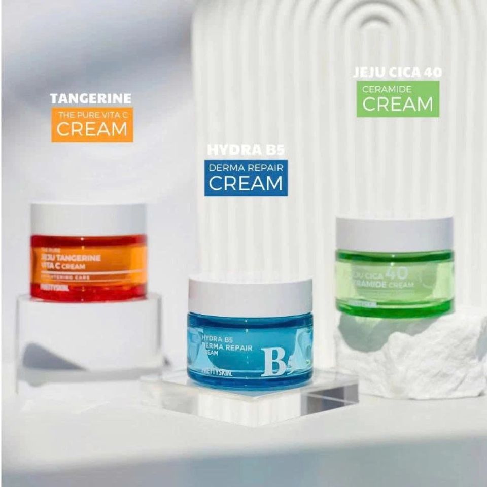 Kem Dưỡng Da PrettySkin Hydra B5 Derma Repair 52ml - Phục Hồi, Làm Sáng Da, Chống Oxy Hóa, Vitamin C, Cica Dưỡng Ẩm 