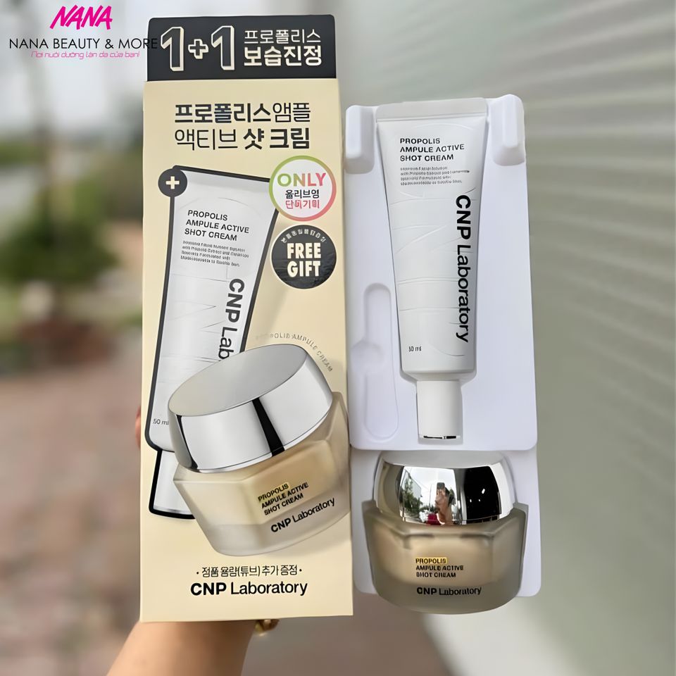 Set Kem Dưỡng Ẩm Tái Tạo Da CNP Propolis 50ml - Chống Oxy Hóa, Phục Hồi Da Nhạy Cảm, Dưỡng Sáng Mịn, Chất Lượng Cao