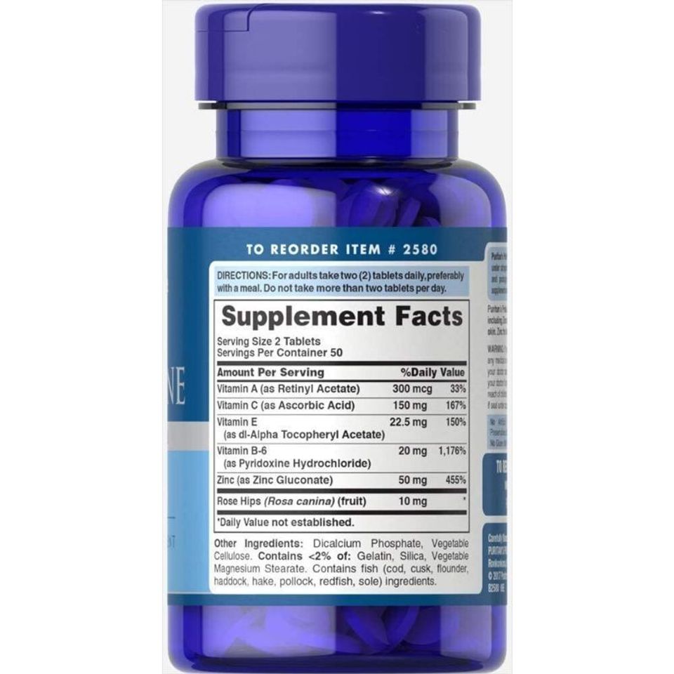 Combo Viên uống ngừa mụn, giảm mụn, làm mờ vết thâm zinc & vitamin C 391259