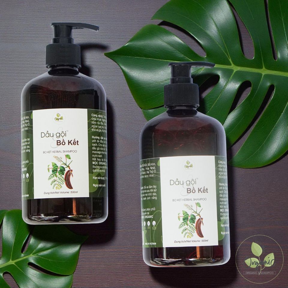 Dầu Gội Thảo Mộc Bồ Kết Lam Mộc - Giảm Gãy Rụng, Kích Thích Mọc Tóc, An Toàn Cho Nam Nữ, Không Silicone, Không Paraben, Tóc Bóng Mượt