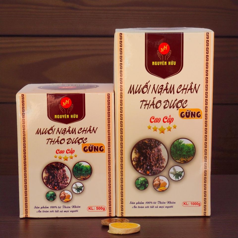 Muối Ngâm Chân Thảo Dược Gừng Cao Cấp - Giảm Đau Nhức Xương Khớp, Thư Giãn, Nguyên Liệu Thiên Nhiên, 500g