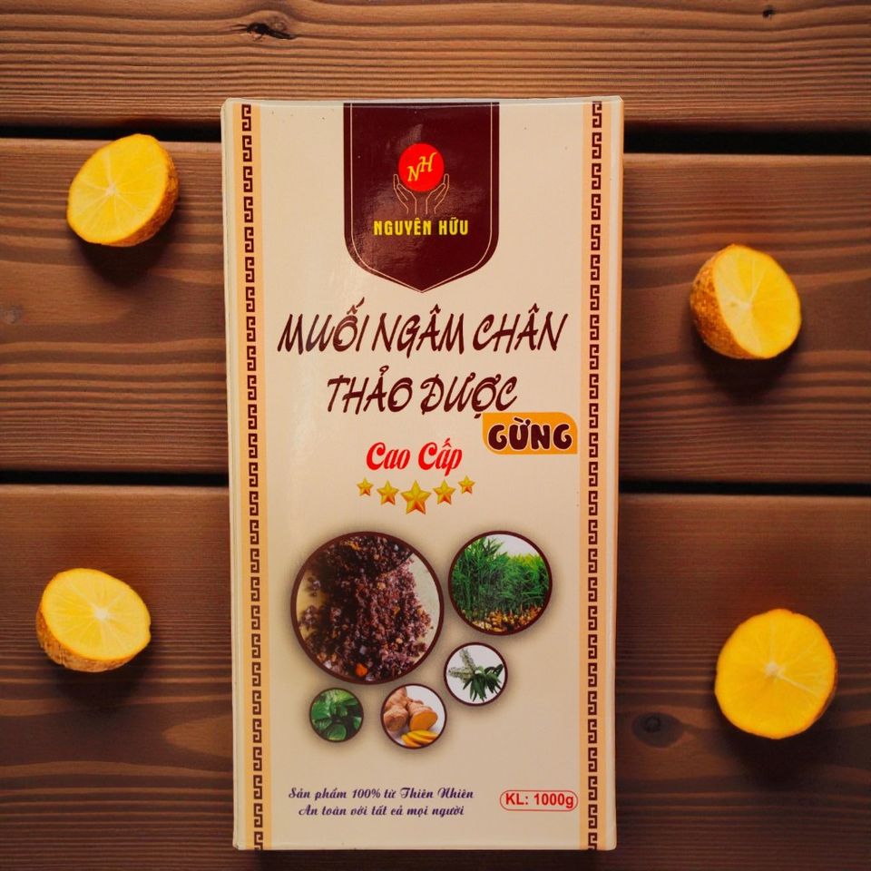 Muối Ngâm Chân Thảo Dược Gừng Cao Cấp - Giảm Đau Nhức Xương Khớp, Thư Giãn, Nguyên Liệu Thiên Nhiên, 500g