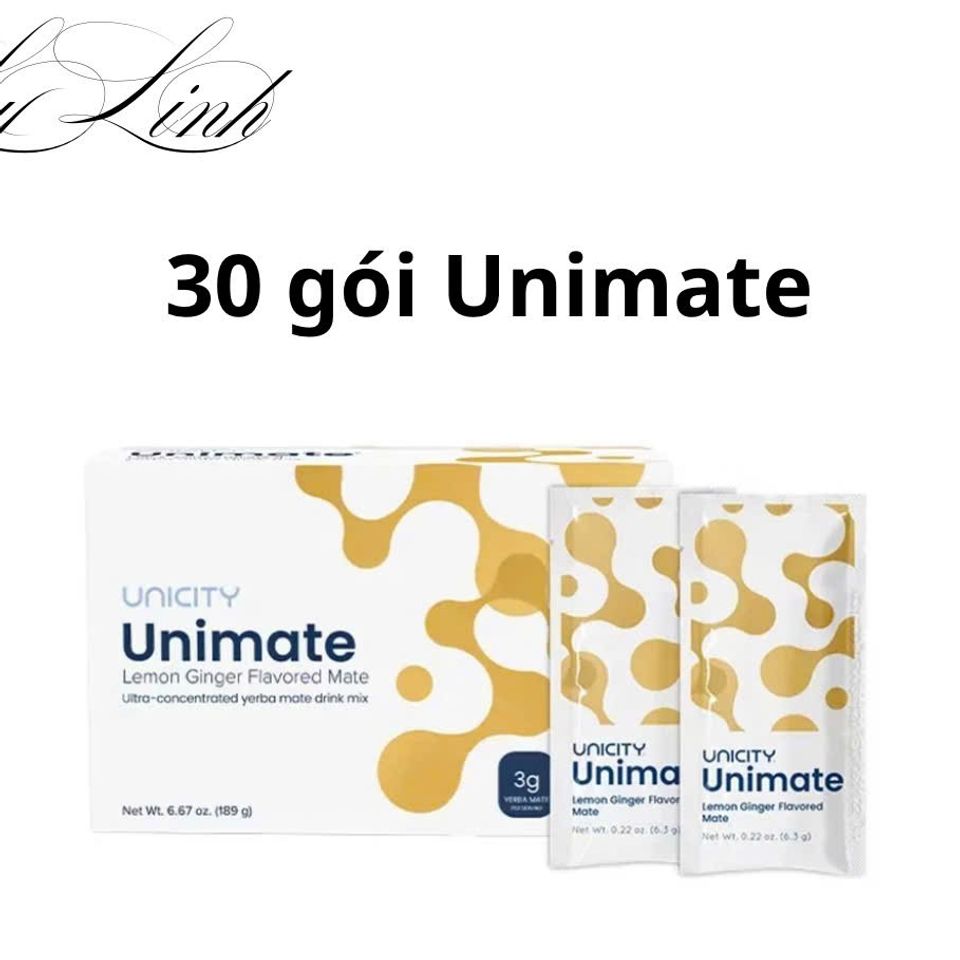 30 Gói Unimate Chanh Gừng Unicity - Giải Pháp Tăng Cường Năng Lượng, Giảm Cân, Thanh Nhiệt, Thải Độc, Cải Thiện Trí Nhớ
