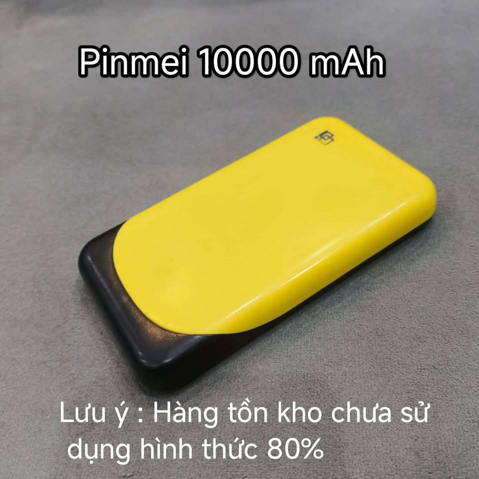 Pin Sạc Dự Phòng PINMEI 10000mAh - Sạc Nhanh 10W, Hàng Tồn Kho Fullbox, Thiết Kế Nhỏ Gọn, Bền Bỉ, Giá Siêu Rẻ