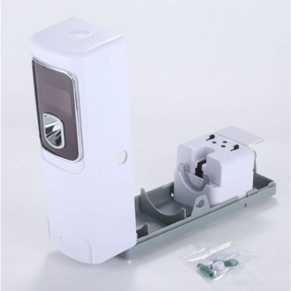 Máy Xịt Thơm Tự Động - Thiết Bị Phun Xịt Nước Hoa Dùng Trong Nhà Bếp, Chất Liệu Nhựa ABS, Màu Trắng, Hàng Chính Hãng HTX (TV1376)