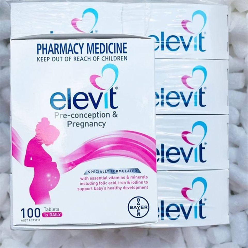 Viên uống Elevit Bổ Bầu 100 viên – vitamin cho bà bầu