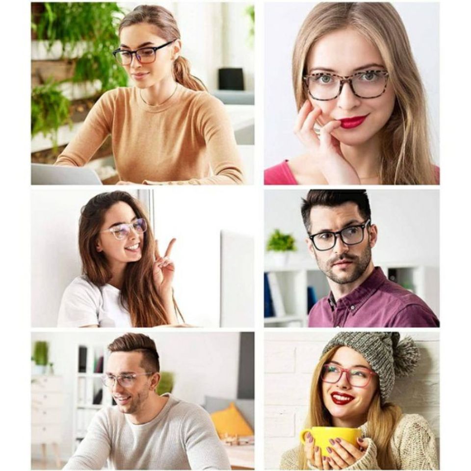 Kính Chống Ánh Sáng Xanh Gọng Nhựa Thời Trang cho Nam Nữ - Bảo Vệ Mắt Hàng Mỹ, Phản Hồi Tích Cực từ Amazon