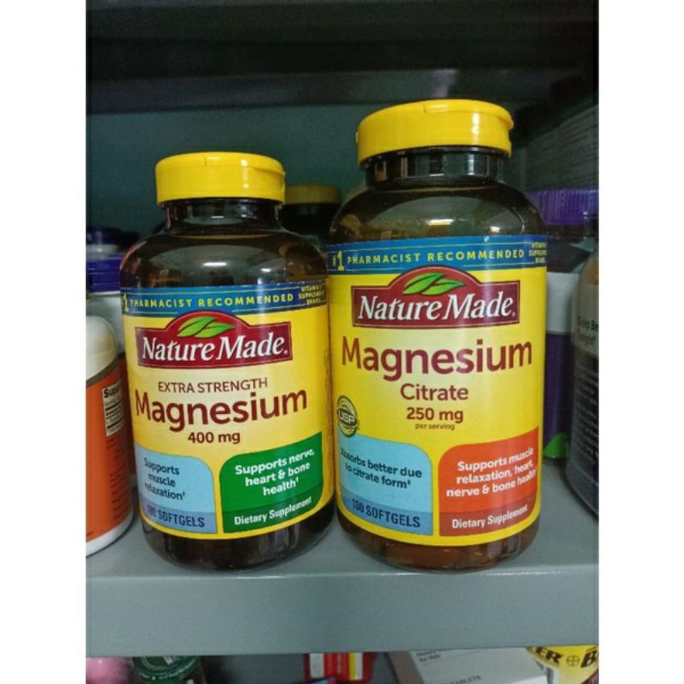 Viên Bổ Sung Magiê Nature Made 400mg - Hỗ Trợ Sức Khỏe Xương Và Cơ Bắp, Giảm Stress - 180 Viên