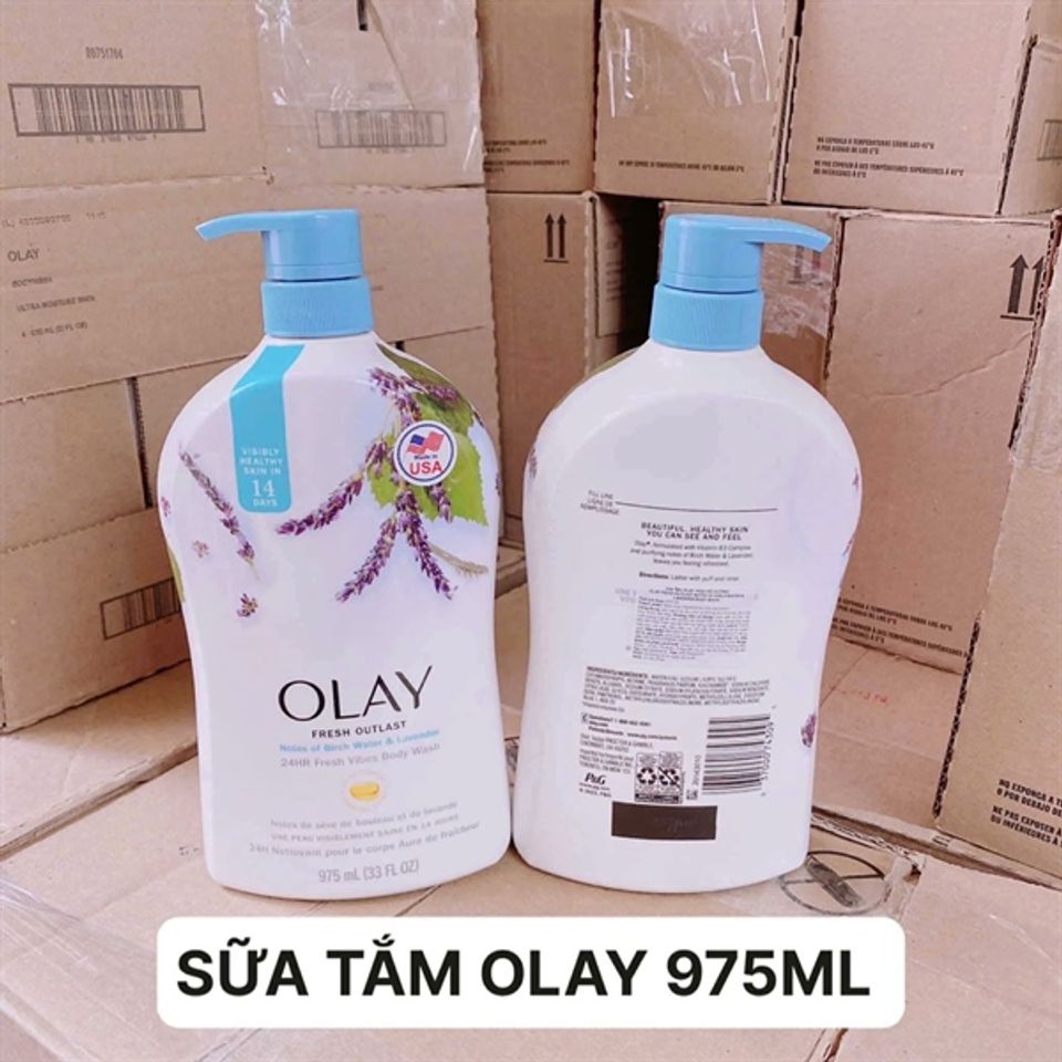 Sữa tắm Olay Fresh Outlast Lavender 975ml – Dưỡng ẩm và thư giãn với hương oải hương tự nhiên, sản phẩm chăm sóc da hoàn hảo