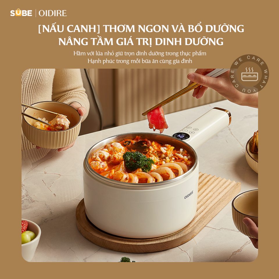 Nồi Lẩu Điện Đa Năng Oidire ODI06A 1.8L - An Toàn, Tiết Kiệm Chất Dinh Dưỡng Cho Gia Đình