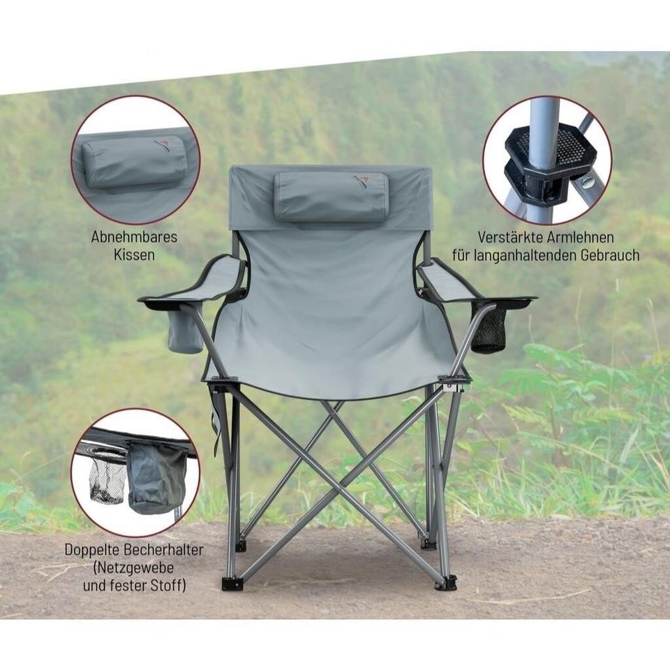 Ghế Xếp Dã Ngoại Atacama Đức - Ghế Picnic Cao Cấp Chống Nước, Khung Thép Bền Bỉ, Dễ Dàng Gấp Gọn, Phù Hợp Cắm Trại, Du Lịch