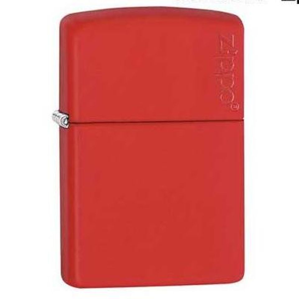 Bật Lửa Zippo 233ZL Màu Đỏ Nhám Có Logo - Bật Lửa Chất Liệu Đồng Bền Bỉ, Thiết Kế Sang Trọng, Quà Tặng Tinh Tế