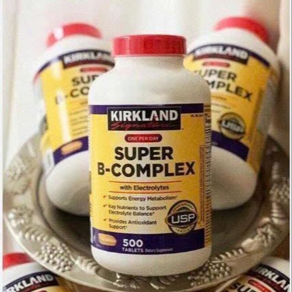 Viên uống Kirkland Super B Complex 500 viên – Bổ sung vitamin B hỗ trợ sức khỏe, tăng cường miễn dịch và giảm căng thẳng