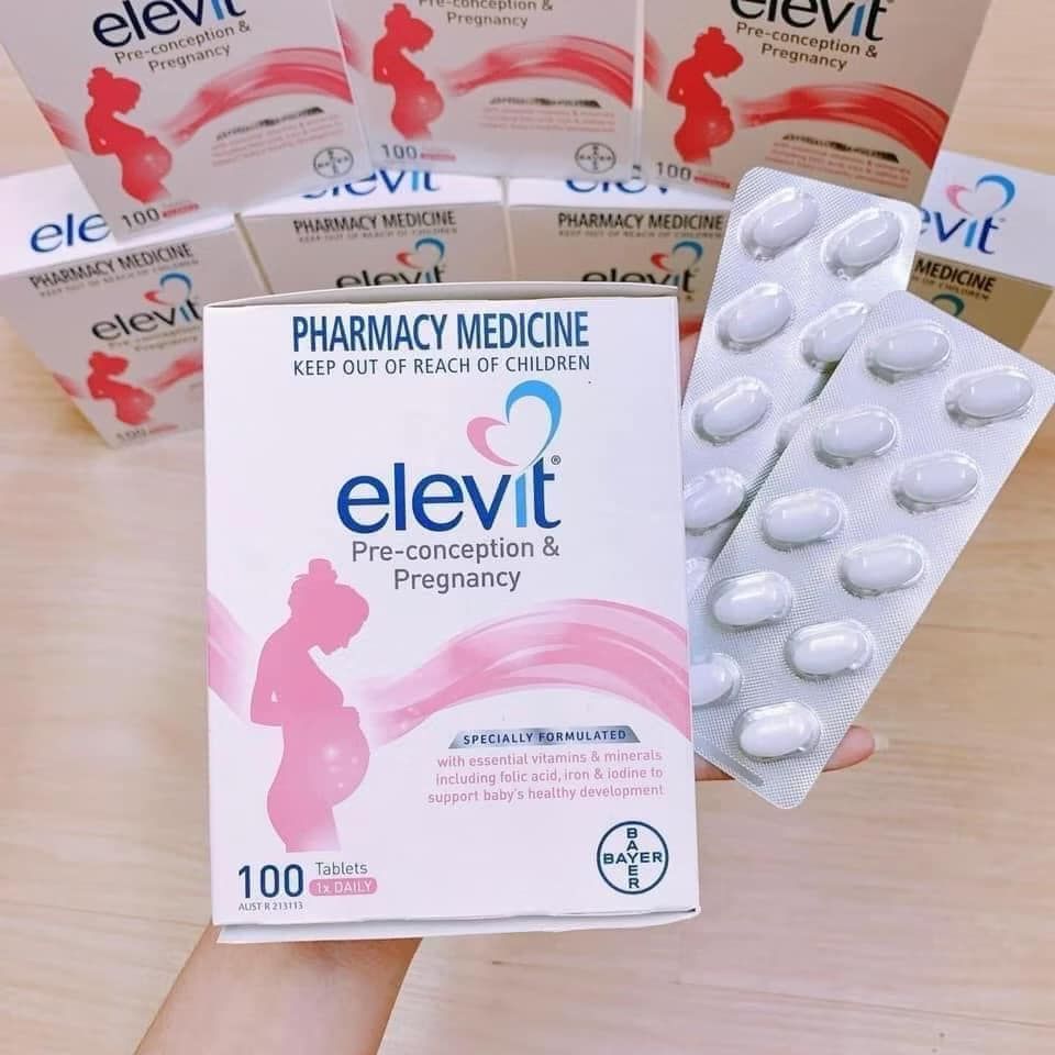 Viên uống Elevit Bổ Bầu 100 viên – vitamin cho bà bầu