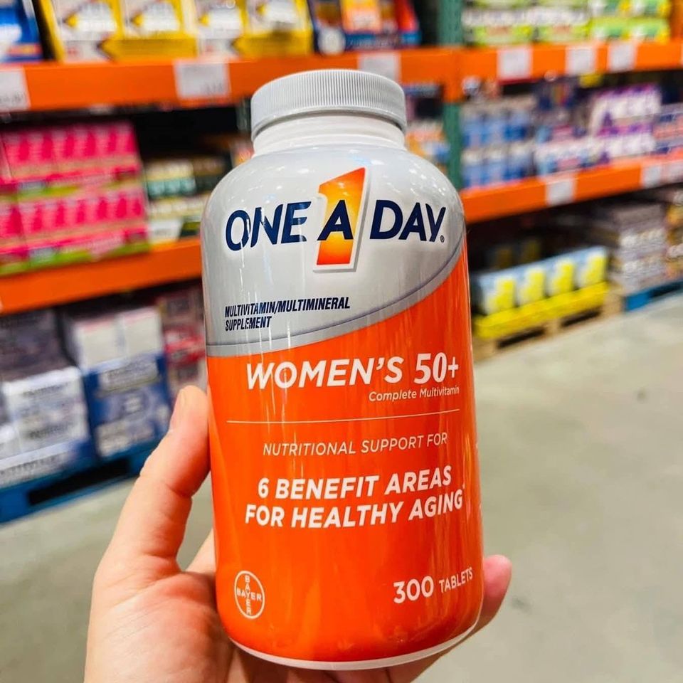 Vitamin Tổng Hợp One A Day 50+ Dành Cho Phụ Nữ - 300 Viên Tăng Cường Sức Khỏe & Năng Lượng, Hỗ Trợ Tim Mạch & Xương Khớp