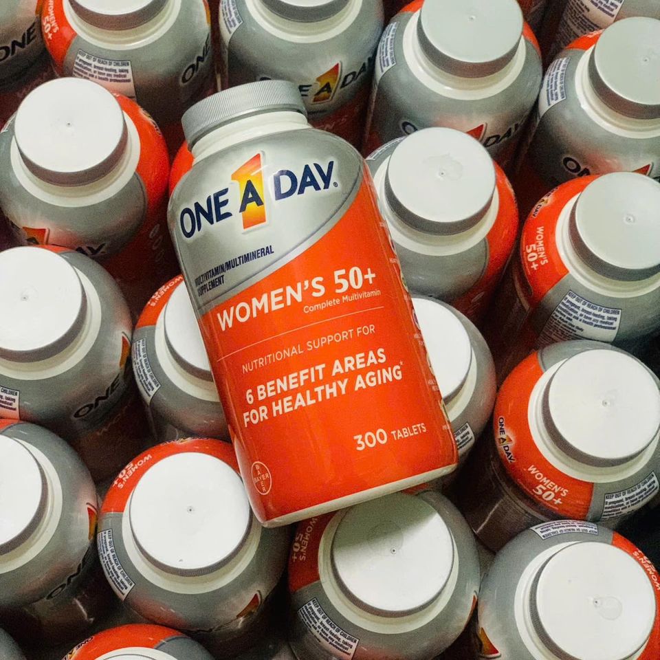 Vitamin Tổng Hợp One A Day 50+ Dành Cho Phụ Nữ - 300 Viên Hỗ Trợ Sức Khỏe Nữ 50 Tuổi Trở Lên, Tăng Cường Sức Đề Kháng, Cải Thiện Tim Mạch