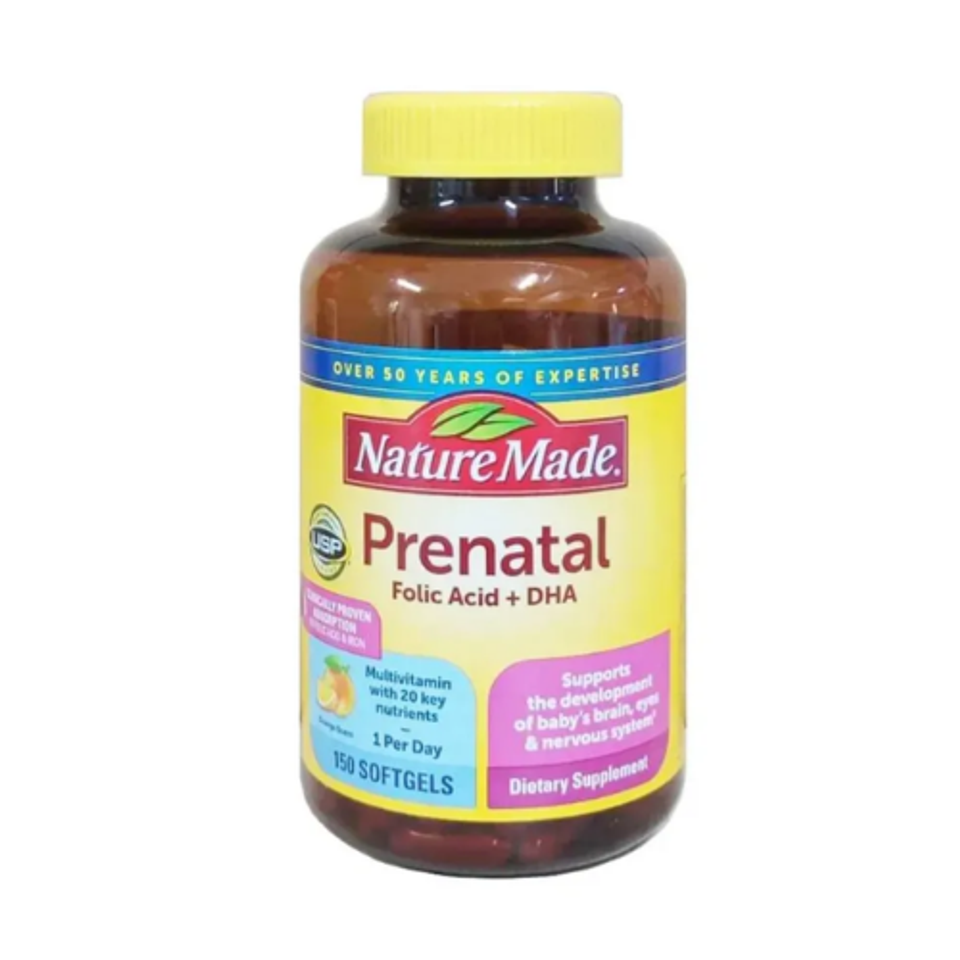 [TẶNG MÁY ĐỌC THẺ SONG NGỮ ] Vitamin Tổng Hợp Dành Cho Bà Bầu Nature Made Prenatal Folic Acid + DHA 150 Viên - Hỗ Trợ Sức Khỏe Mẹ Và Phát Triển Thai Nhi