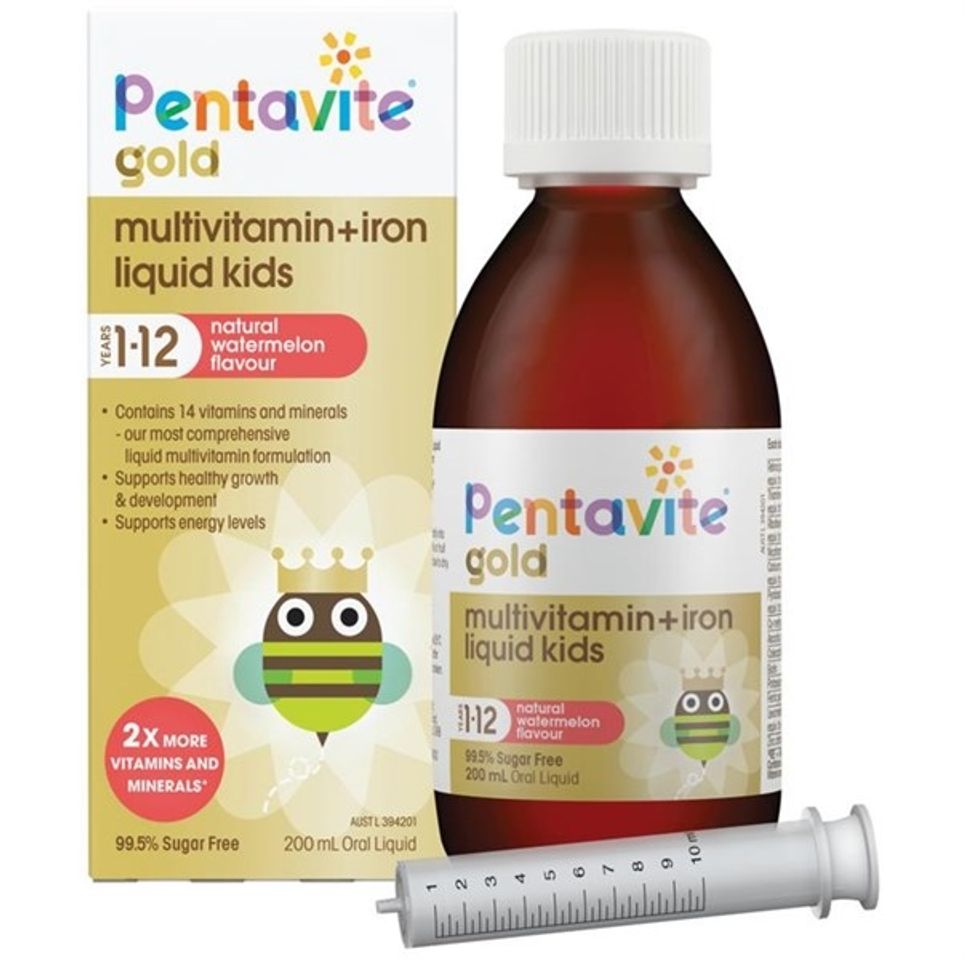 Vitamin Tổng Hợp Pentavite Gold Multivitamin + Iron 200ml – Bổ sung vitamin và tăng cường sức đề kháng cho trẻ em