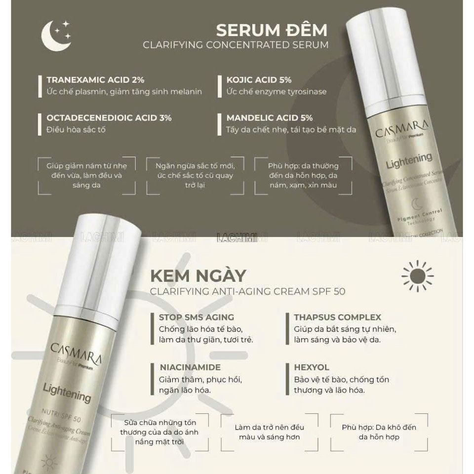 Kem Da Ban Ngày CASMARA Clarifying Anti-Aging Cream SPF50 50ML – Dưỡng Trắng Mờ Nám