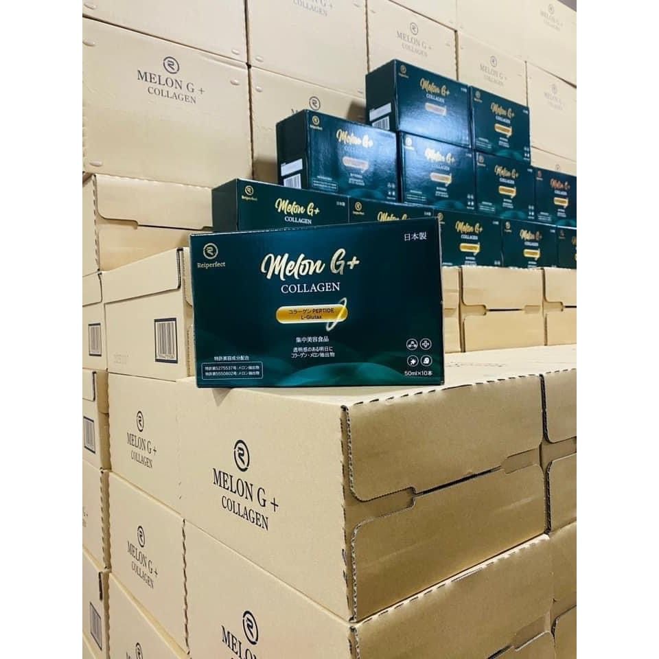 Nước Uống Collagen Melon G+ Reiperfect - Chống Oxi Hóa, Dưỡng Trắng Da, Nhật Bản (10 Lọ x 50ml)