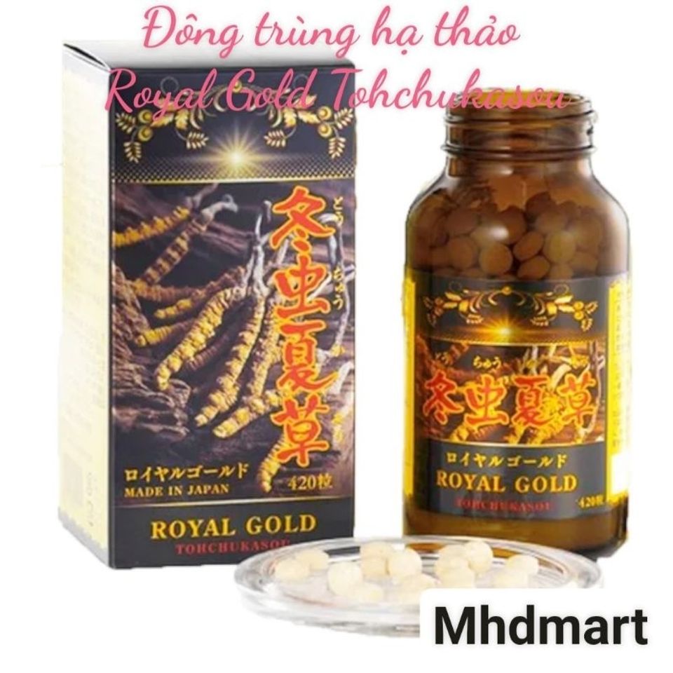 Viên uống Đông trùng hạ thảo Royal Gold Nhật Bản - Hộp 420 viên - Bổ dưỡng, tăng cường sức khỏe và đề kháng, chống lão hóa hiệu quả