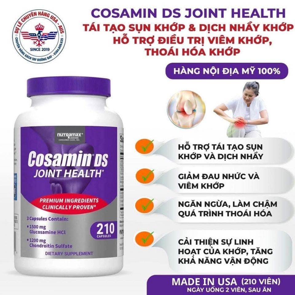 Viên uốnng Cosamin DS Khớp 210 viên – hỗ trợ khớp
