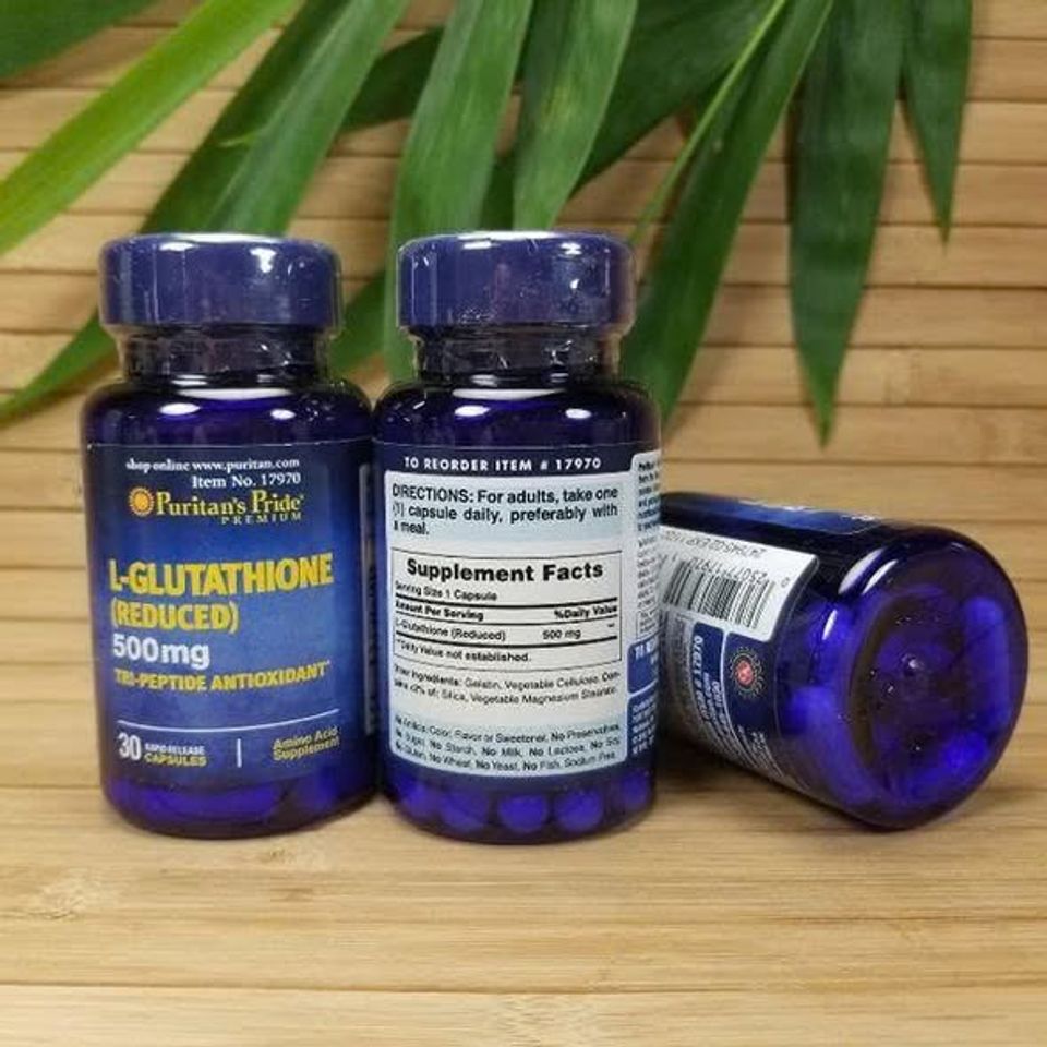 Viên Uống Trắng Da Glutathione Puritan's Pride 500mg 30 Viên - Tăng Cường Sức Đề Kháng và Làm Sáng Da Tự Nhiên