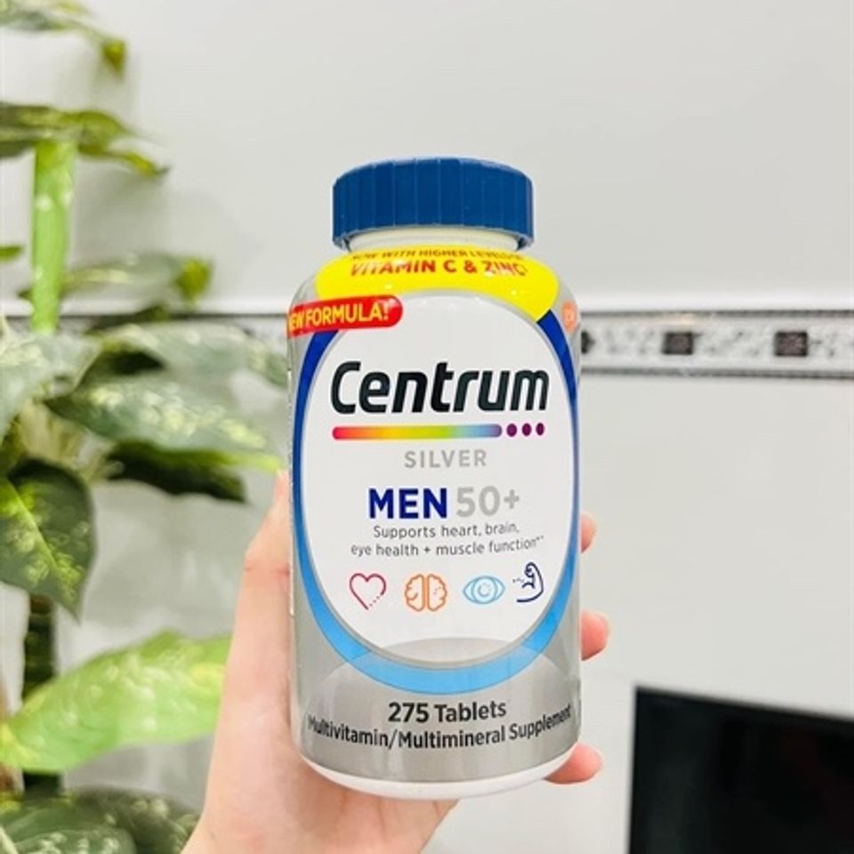 Vitamin Centrum Silver Men 50+ - Vitamin tổng hợp 275 viên cho nam giới 50+, tăng cường sức khỏe và miễn dịch, cải thiện năng lượng