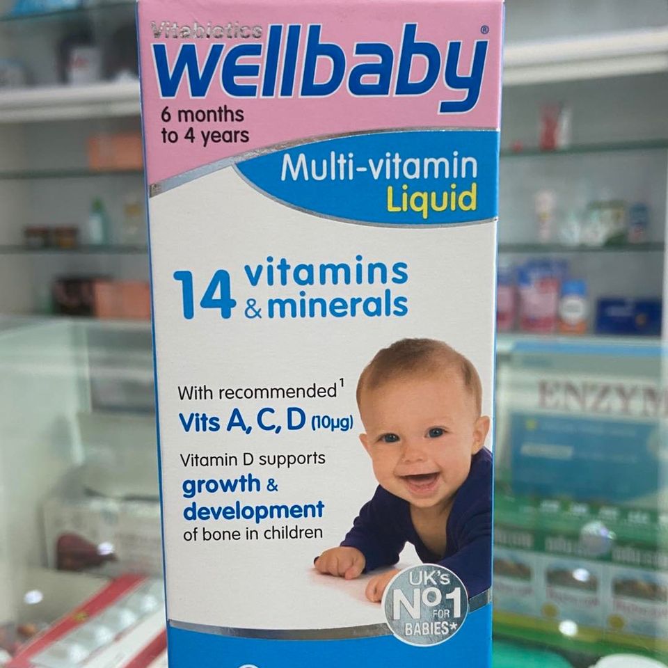 Siro bổ sung vitamin Wellbaby 14 vitamin minerals 150ml, tăng sức đề kháng