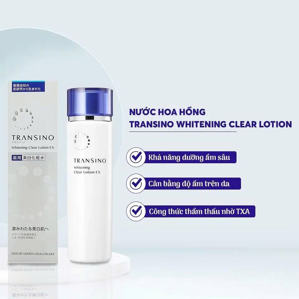 Nước Hoa Hồng Transino Trắng Da 150ml - Giảm Nám, Tàn Nhang Nhật Bản, Dưỡng Ẩm, Làm Sáng Da Tự Nhiên
