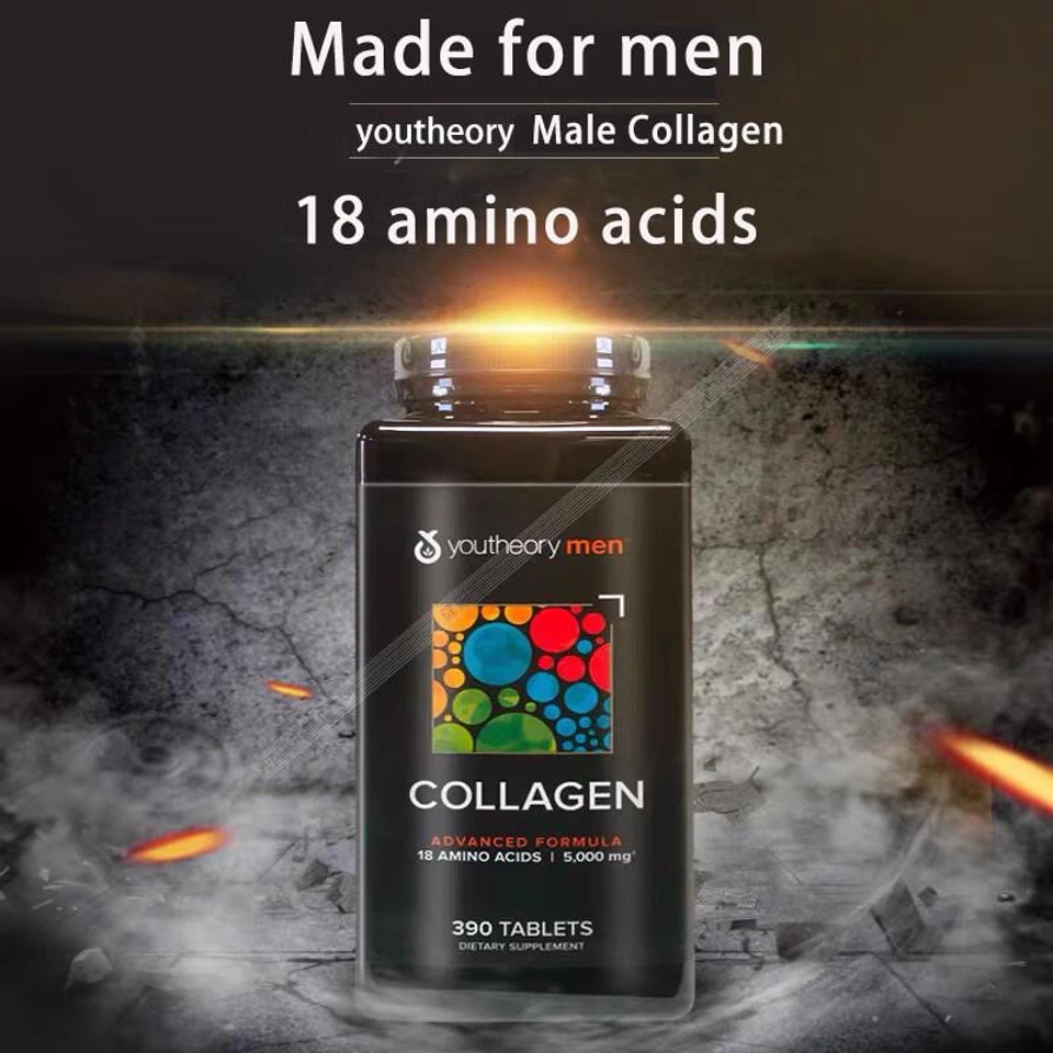 Viên Collagen Youtheory Men’s 390 viên - Hỗ trợ trẻ hóa da và tóc, tăng cường sức khỏe xương khớp cho nam giới từ 18 tuổi trở lên