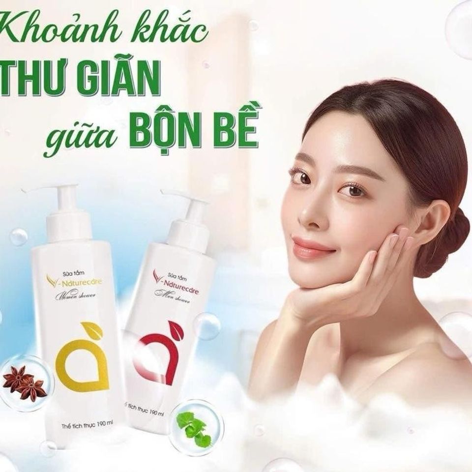 Combo Sữa Tắm V-Naturecare & VSMILE Dưỡng Body - Làm Sạch Dịu Nhẹ, Hương Thơm Tự Nhiên, Dùng Cho Nam/Nữ