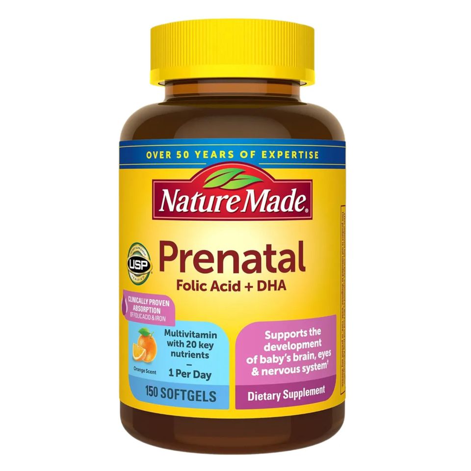 Viên Uống Bổ Bầu Prenatal Folic Acid + DHA 150 Viên - Vitamin Dinh Dưỡng Cho Mẹ Mang Thai Hỗ Trợ Phát Triển Thai Nhi Từ Nature Made