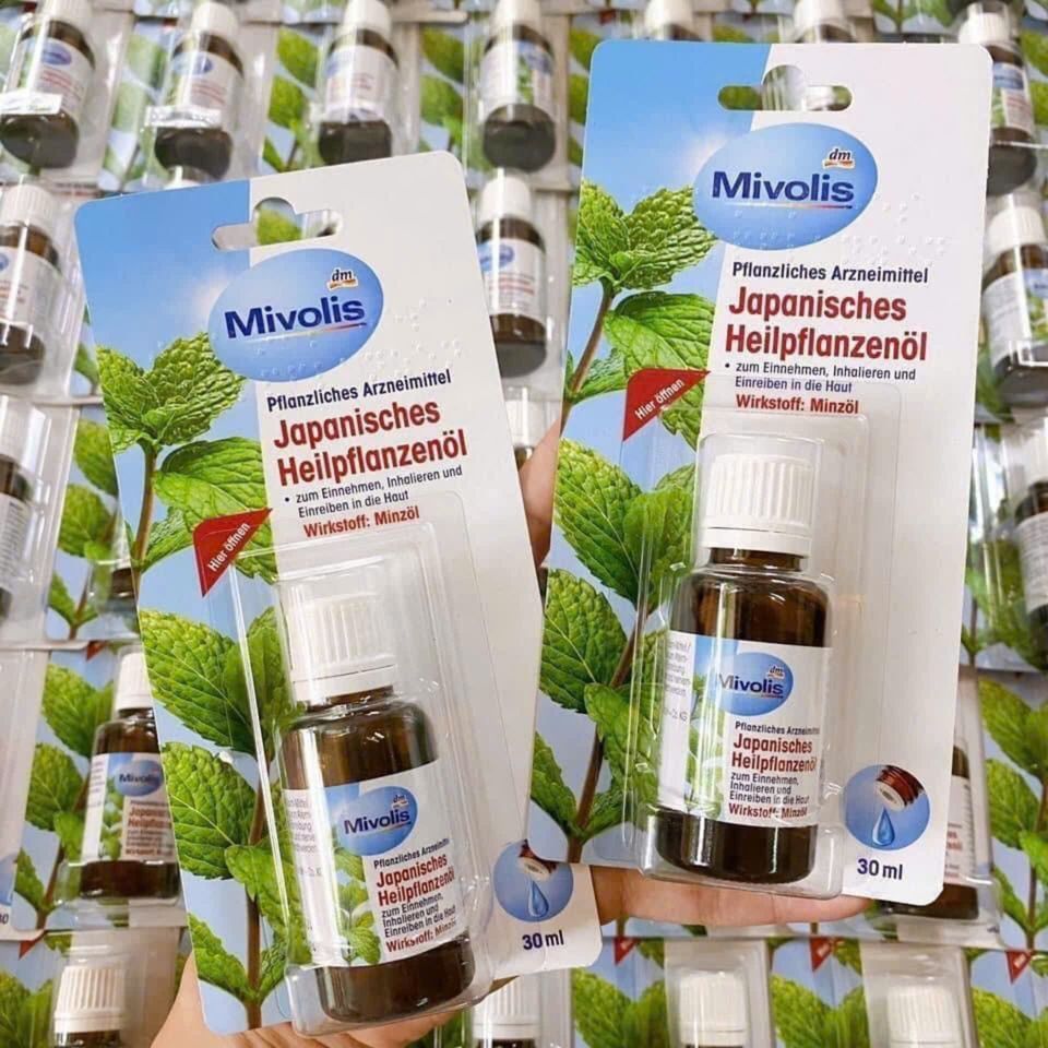 Tinh Dầu Bạc Hà Mivolis Đức 30ml - 100% Nguyên Chất, Hỗ Trợ Xông Mũi, Giảm Đau, Tiêu Hóa, Dùng Bôi Ngoài, Pha Uống