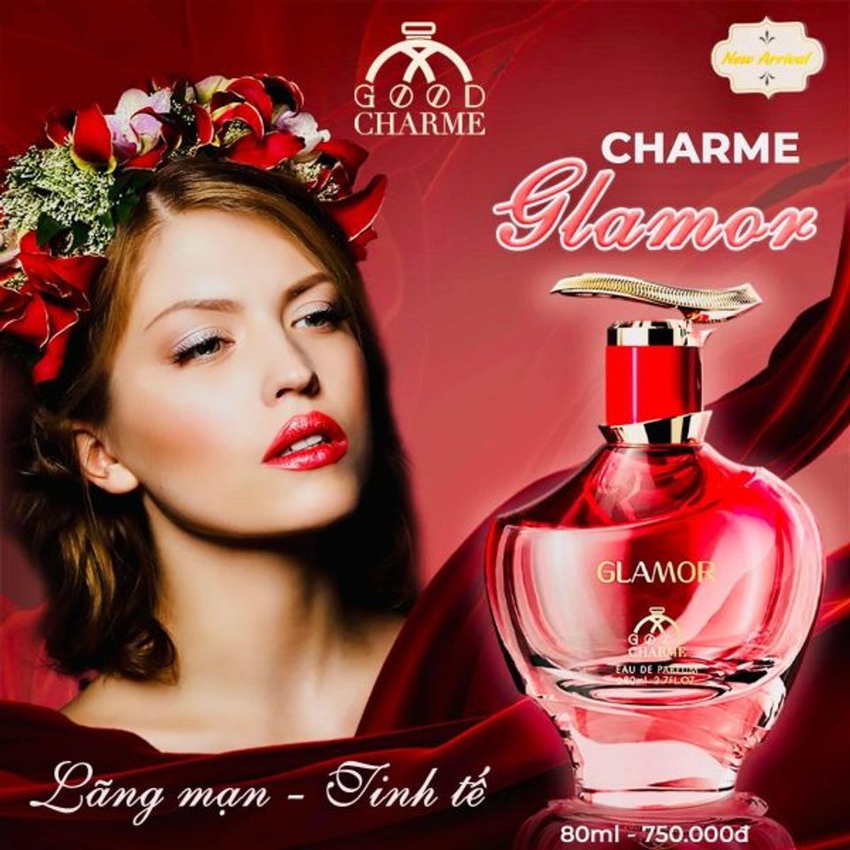 Nước Hoa Nữ Charme Glamor 80ml - Hương Ngọt Ngào Quyến Rũ từ Hoa Cỏ và Trái Cây - Tặng Phụ Nữ Yêu Thích Thông Điệp Nữ Tính