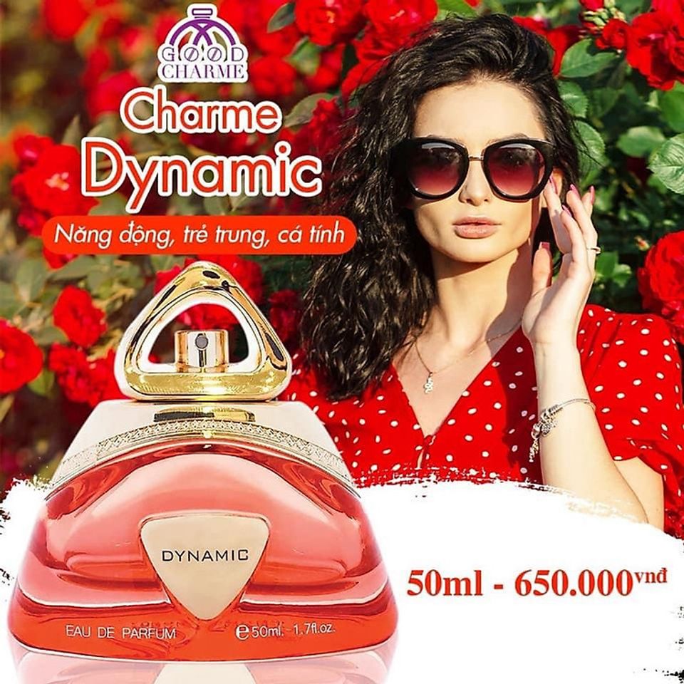Nước Hoa Nữ Charme Dynamic 50ml - Hương Hoa Tươi Mát, Quyến Rũ, Lưu Hương Lâu, Phong Cách Năng Động, Trẻ Trung