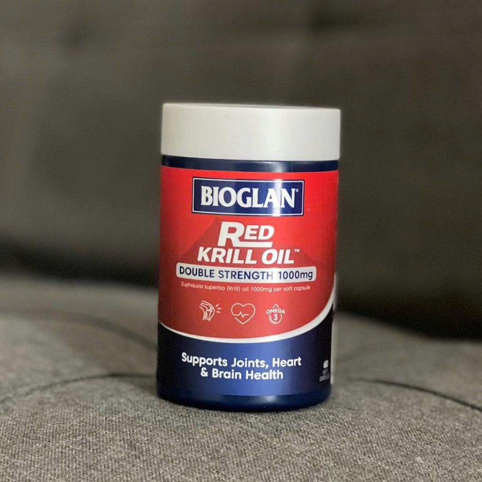 Dầu Nhuyễn Thể Bioglan Red Krill Oil 1000mg - Hỗ Trợ Tim Mạch, Não Bộ, Khớp - 60 Viên Omega 3 Chất Lượng Cao Từ Úc