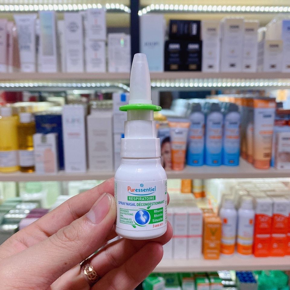 Puressentiel Xịt Mũi Thảo Dược 15ml - Giảm Nghẹt Mũi Tự Nhiên, Chiết Xuất Tinh Dầu Hữu Cơ, An Toàn Cho Trẻ Em & Người Lớn