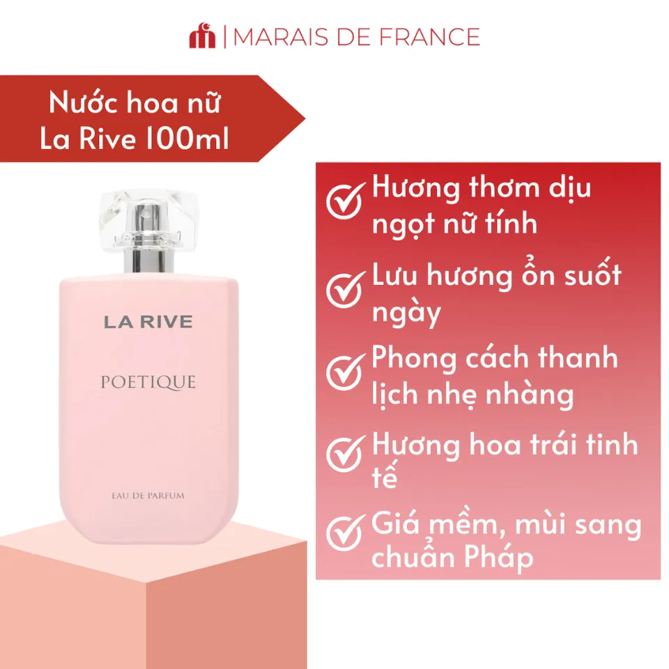 Nước Hoa Nữ La Rive Poetique 90ml - Khám Phá Mùi Hương Hoa Hồng Ngọt ...