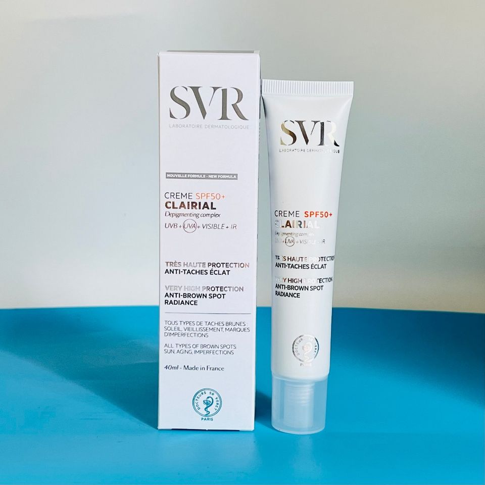 Kem Chống Nắng SVR Clairial SPF50+ 50ml - Hỗ Trợ Mờ Nám, Làm Sáng Da, Bảo Vệ Da Toàn Diện, Phù Hợp Mọi Loại Da