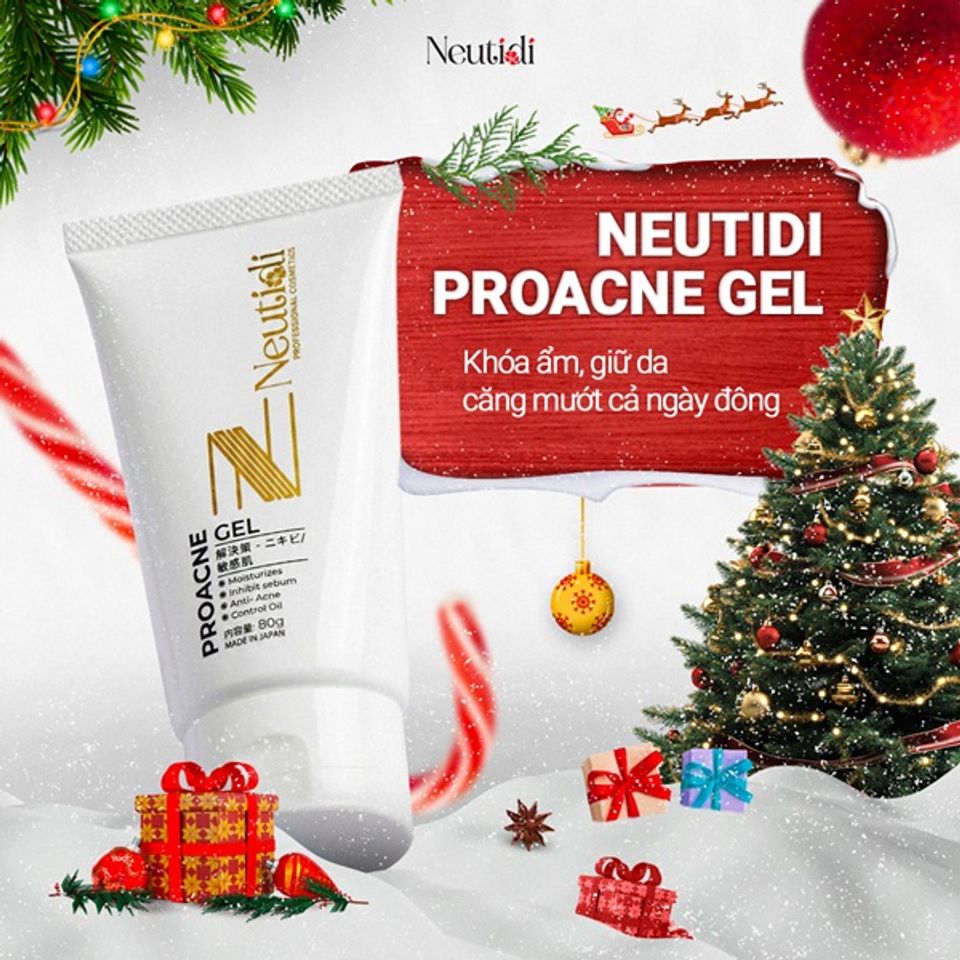 Gel Dưỡng Ẩm Neutidi ProAcne - Chăm Sóc Da Mụn, Ngăn Ngừa Mụn Đầu Đen, Dưỡng Da Dầu Nhạy Cảm 80g