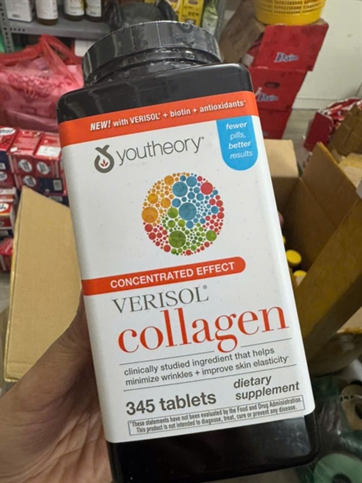 Viên Uống Collagen Youtheory + Biotin 345 Viên - Thực Phẩm Chức Năng Cải Thiện Đẹp Da Tóc Móng Hiệu Quả