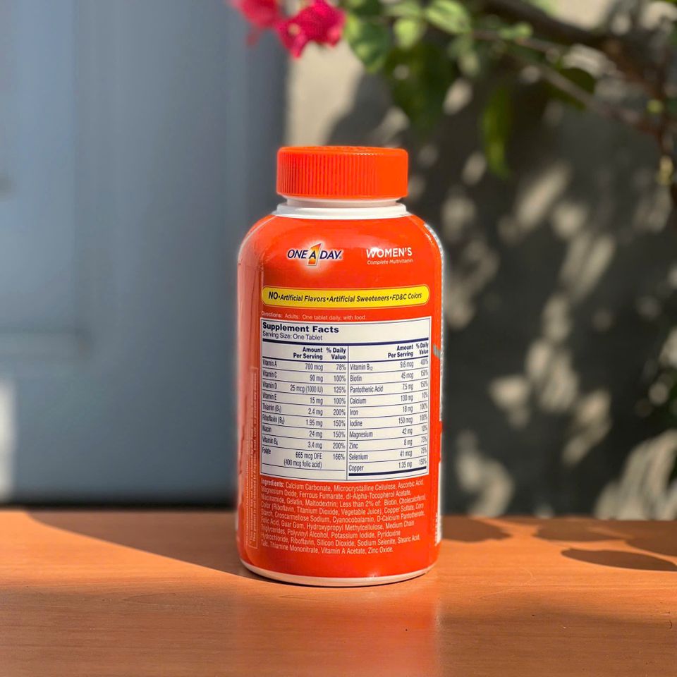 Vitamin Tổng Hợp One A Day Dành Cho Phụ Nữ Dưới 50 Tuổi - 300 Viên - Hỗ Trợ Cung Cấp Vitamin & Khoáng Chất Thiết Yếu