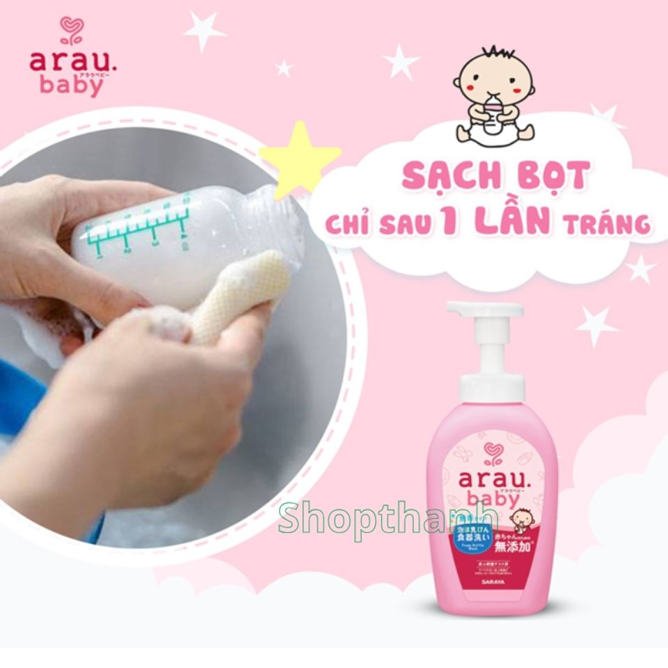 Nước Rửa Bình Sữa Arau Baby 500ml - Sản Phẩm  Từ Thiên Nhiên Dành Cho Bé Yêu, Không Hương Liệu và Chất Bảo Quản