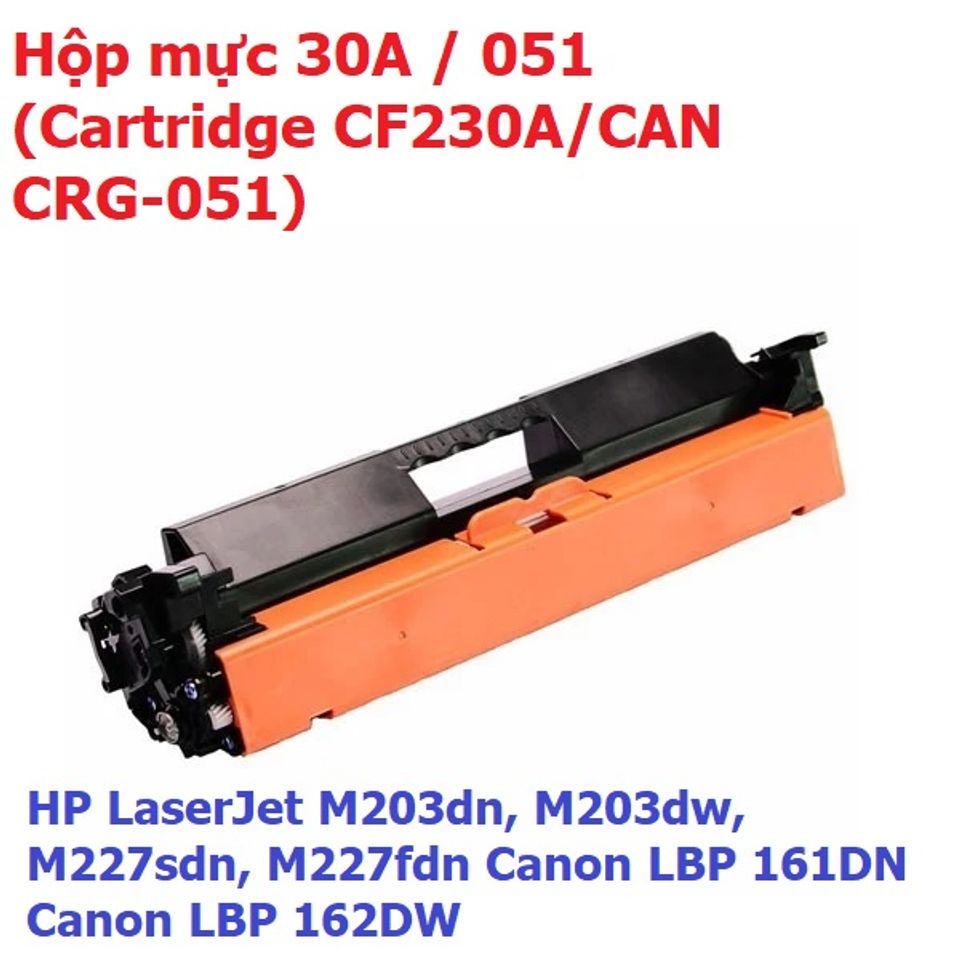 Hộp mực 30A (CF230A) cho máy in HP LaserJet M203dn, M203dw, M227sdn, M227fdn - In sắc nét, chất lượng cao, dễ lắp đặt