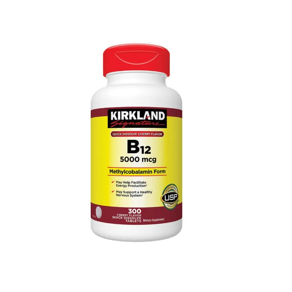 Viên Uống Bổ Sung Vitamin B12 5000 mcg Kirkland Chính Hãng - Hỗ Trợ Tăng Cường Năng Lượng và Sức Khỏe Thần Kinh