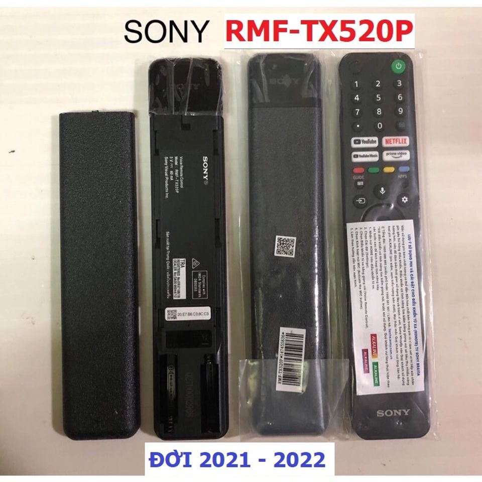 Điều Khiển Tivi Sony Giọng Nói RMF-TX520P - Remote Hàng Mới 2021-2022, Phím Bấm Nhạy, Kèm Pin, Made in Malaysia