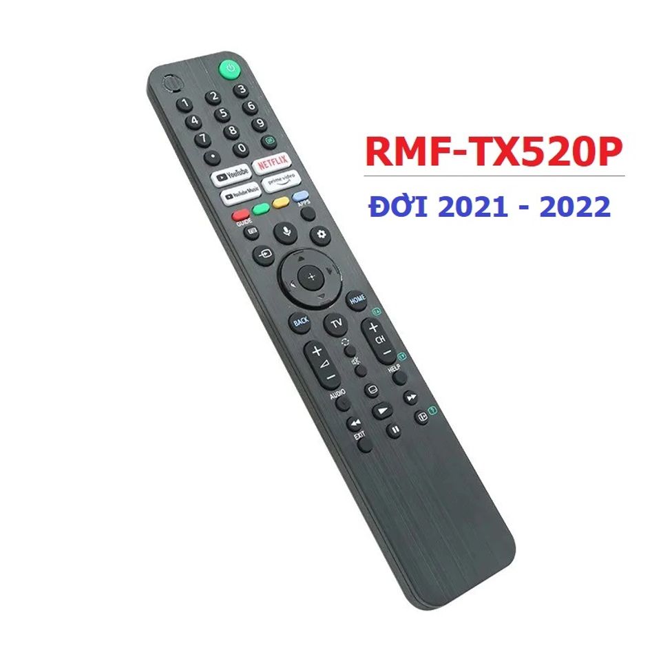 Điều Khiển Tivi Sony Giọng Nói RMF-TX520P - Remote Hàng Mới 2021-2022, Phím Bấm Nhạy, Kèm Pin, Made in Malaysia