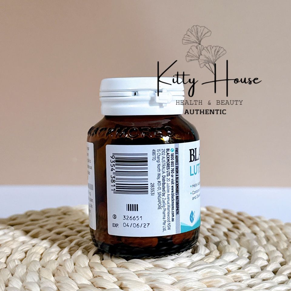 Viên uống bổ mắt Blackmores Lutein Defence 60 viên - Hỗ trợ thị lực, bảo vệ mắt khỏi ánh sáng xanh, chất chống oxy hóa tự nhiên